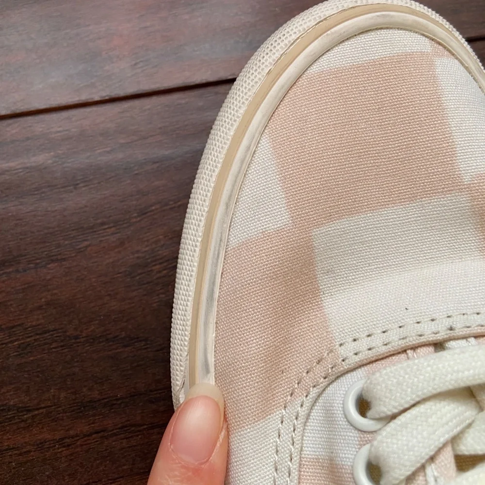 VANS Ultracush Checkered Light Pink And White Sneakers Shoes With Lace W 8 M 6.5